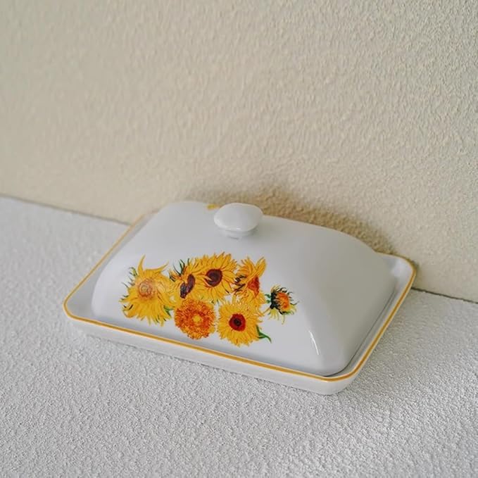 Butter Holder European Style Simple Ceramic Butter Plate Baking Dim Sum Cheese Box Butter Dishes