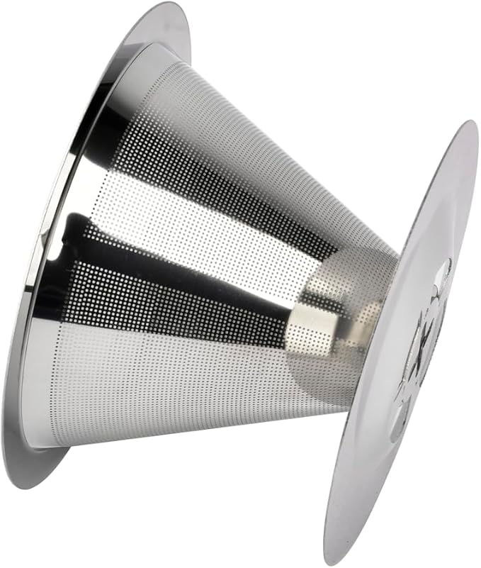 Pour Over Coffee Dripper, Stainless Steel Filter, Easy to Clean Paperless Pour Over Coffee Maker, Reusable Filter for 1-2 Cup