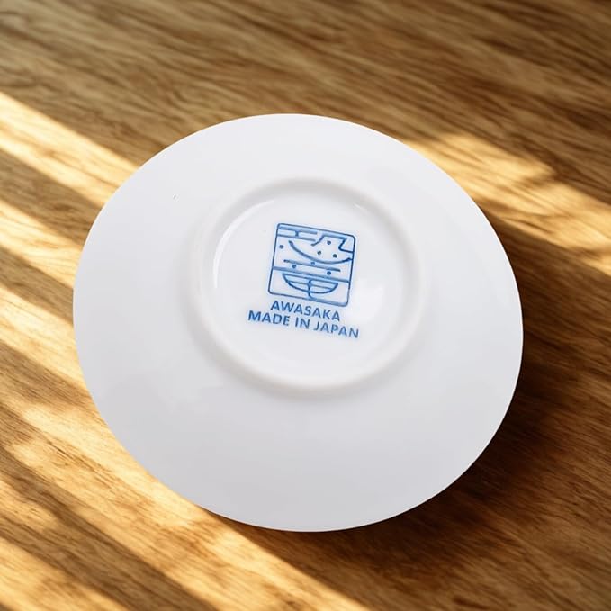 Dinosaur Soy Sauce Dish Set of 4, 3.5 inch Japanese Porcelain Mini Plates for Dipping, Sushi & Condiments, Mino Ware, Crafted in Japan, Gift Boxed, Microwave & Dishwasher Safe