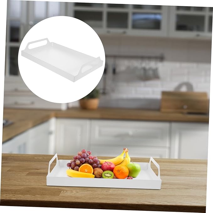 Zerodeko 1pc Serving Tray Rectangular Snack Plate for Fruits Desserts Breakfast for Home Restaurant Parties Easy to Clean