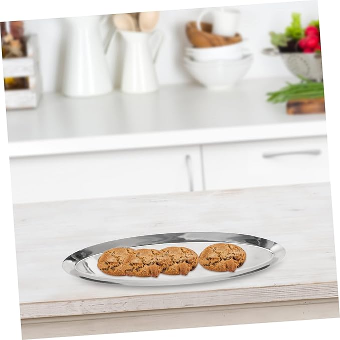 GLEAVI Stainless Steel Food Display Tray Creative Snack Serving Platter for Parties Weddings and Events Metal Towel Tray Easy to Clean