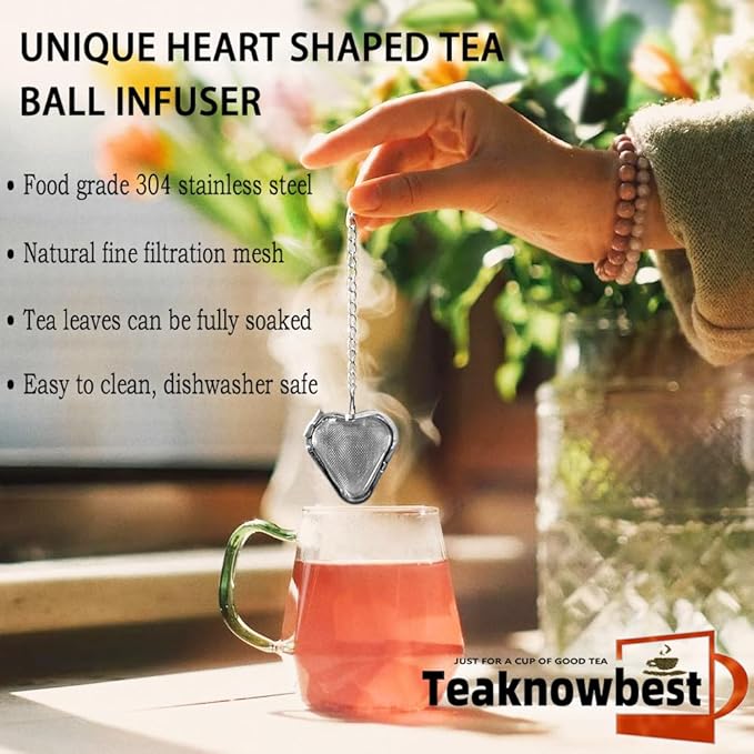 2PCS Loose tea infuser，Stainless Steel Tea Strainers for Loose Tea，tea leaves infuser，Fine mesh tea ball + crystal pendant，Suitable for brewing all loose leaf teas (2, Amethyst)
