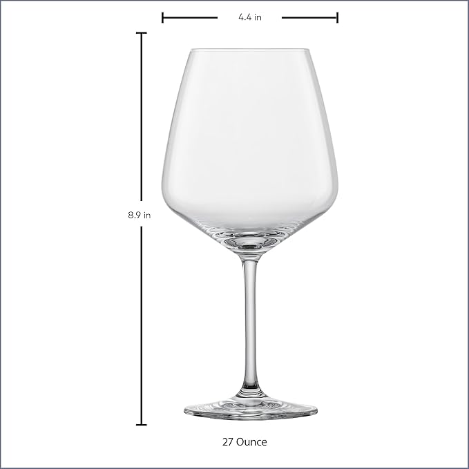SCHOTT ZWIESEL Tulip Burgundy Red Wine Glass (Set of 4), Burgundy Glasses for Red Wine, Dishwasher-Safe Tritan Crystal Glasses, Made in Germany (26 Ounce)