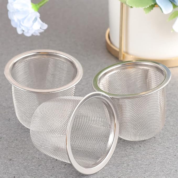 10pcs Teapot Filter Liner Tea Filter Strainer Metal Tea Infuser Tea Cup Strainer Tea Strainer for Loose Tea Fine Mesh Tea Strainers Tea Filters for Loose Tea Metal Tea Strainer