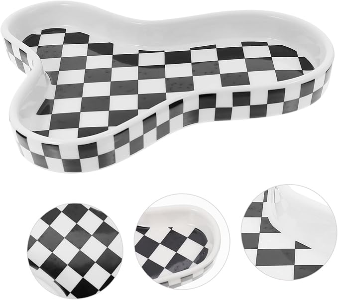 Cute Floral Ceramic Plate Multi-function Food Serving Dish for Family Gatherings Parties Weddings