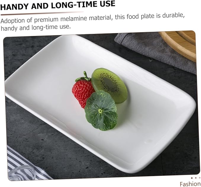 PRETYZOOM 3pcs Appetizer Plates for Party Rectangular Food Serving Trays for Salads Breakfast Dessert