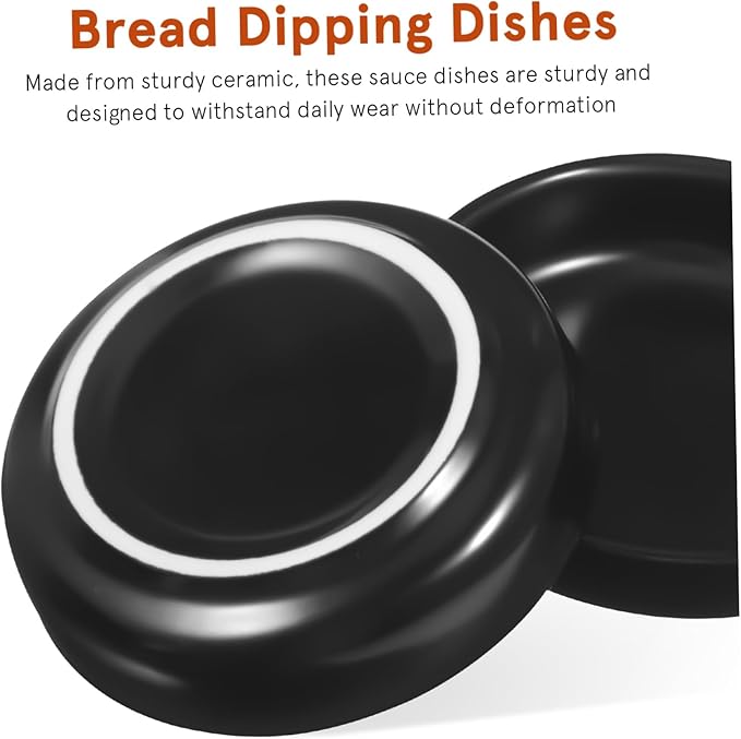 6pcs Japanese Style Ceramic Dipping Dishes Plates for Sushi Sauces and Appetizers Non-stick Tableware for Parties and Family Meals