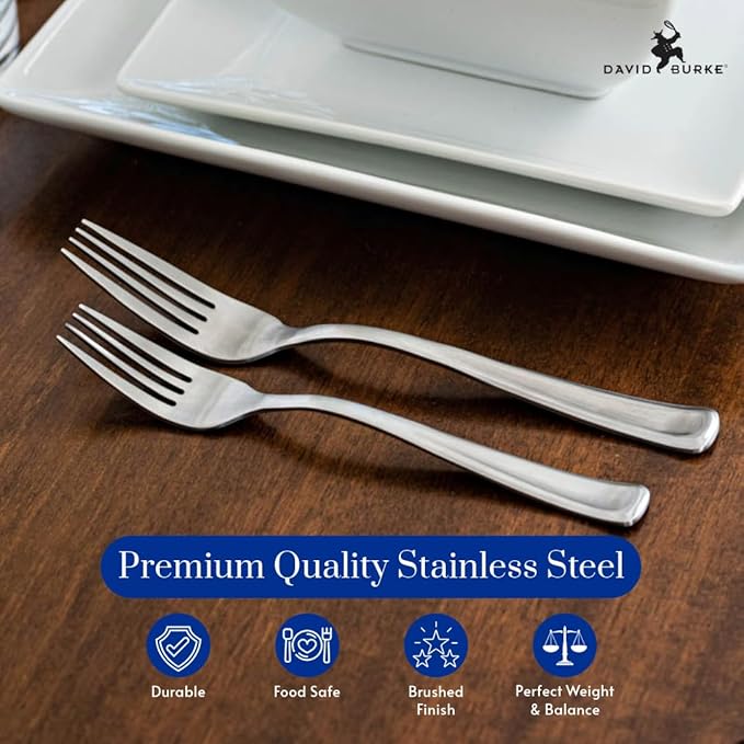 David Burke 20-Piece Avignon Flatware Set - Premium Stainless Steel Silverware, Elegant Utensil Set, Service for 4