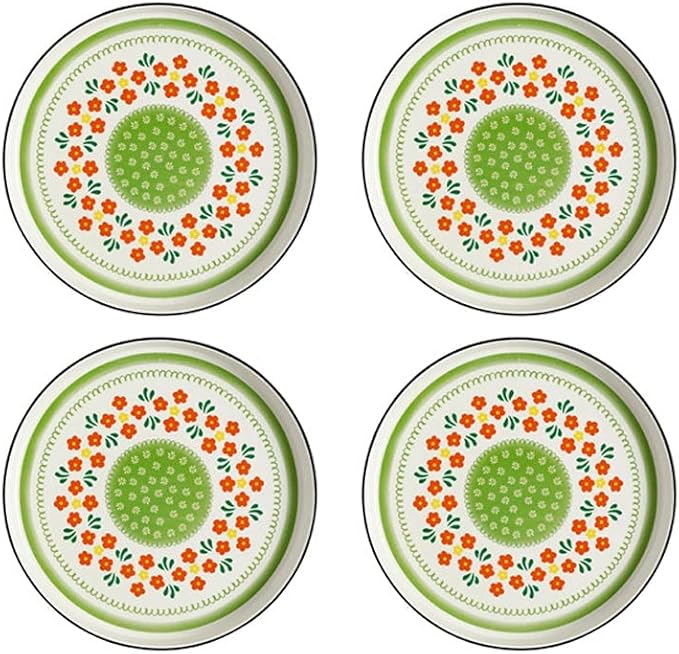 Appetizer Bowls Set of 4 Ceramic Sauce Dish Soy Sauce Dipping Plates Snack Sushi Fruit Appetizer Plates Side Dishes 4.33inches Salad Bowls (Color : Green)
