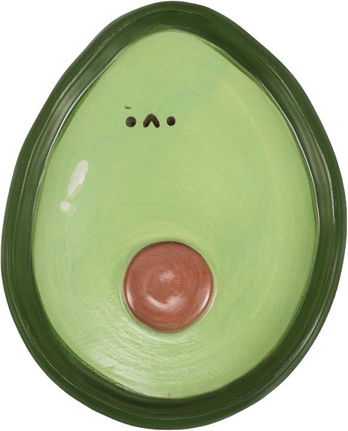 BESPORTBLE Ceramic Avocado Snack Plate 4-inch Hand-painted Dipping Sauce Dish Small Appetizer Tray for Fruit Serving Home Kitchen