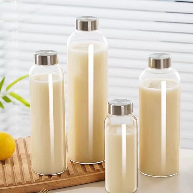 Eclaro 17oz Thick-Wall Glass Tumblers Set of 6 - Perfect for Soy Milk, Juice, Iced Coffee - Heavy Base, Dishwasher Safe for Home & Restaurant