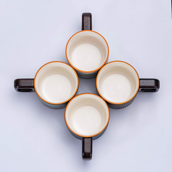Zurucily Espresso Cups Set of 2, 2 oz Ceramic Espresso Cups, Demitasse Cups for Tea or Coffee (Blue)