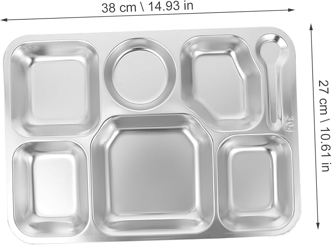 Happyyami Compartmented Dinner Plate Food Serving Trays Charcuterie Eating Dishes Kitchenware
