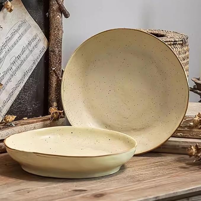 SONGCHAO Party Supplies B&B Restaurant Plate Suitable For Home Salad Plate Ceramic Pasta Plate Dessert Plate Fruit Plate Party Plates