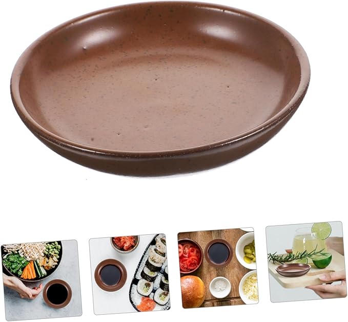 PRETYZOOM Ceramic Appetizer Serving Plate Decorative Round Snack Dish for Fruits Candy Sturdy Chic Food Plate for Home Restaurant Hotel Party Use for Events Gatherings