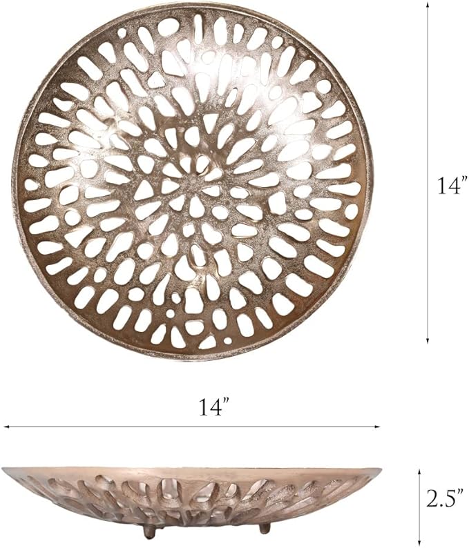 BBH Home's Handmade Bronze Novelty Shaped Aluminium Tray 5.51 x 5.51 x 1.37 AMBBVK063AB2020