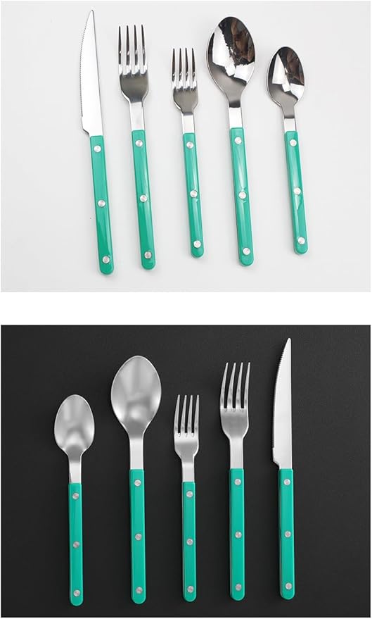 Stainless Steel Flatware serving set,Home Kitchen Eating Tableware Set,Dishwasher Safe,For Home Kitchen Restaurant Hote 5/20/30/40 Pieces Household Steak Cutlery Set Stainless Steel Cutlery Knife, For