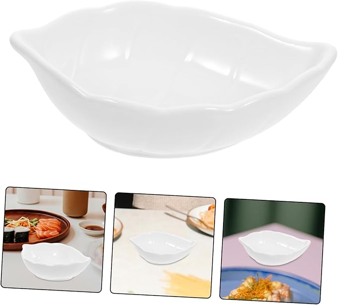 Square Ceramic Dipping Bowls Set of 4 Multi-Purpose Soy Sauce Appetizer Plates for Sushi Ketchup Olive Oil and Seasoning