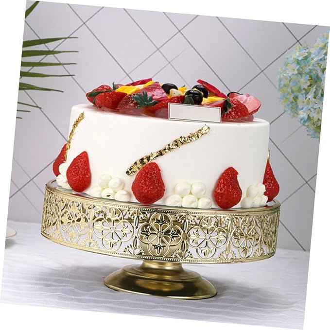 PRETYZOOM European Style Cake Serving Tray Elegant Food Storage Plate for Desserts Pastries and Snacks for Parties and Gatherings