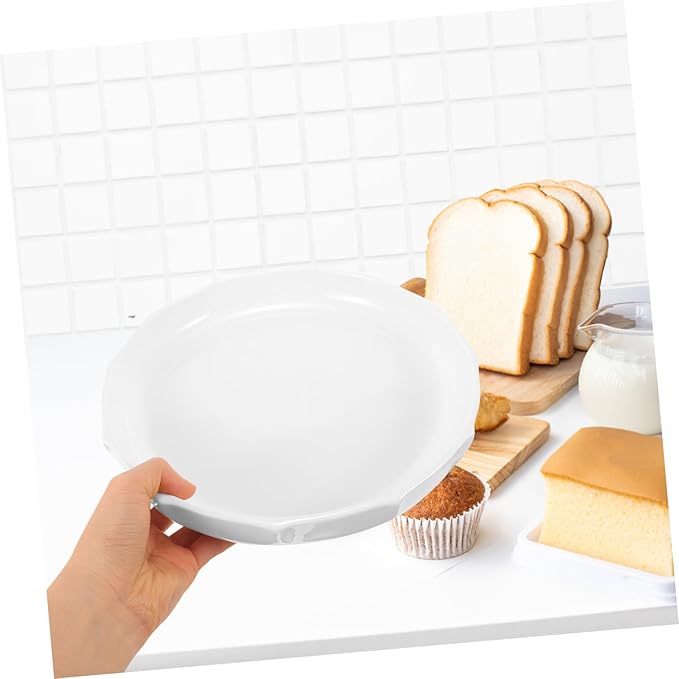 LIFKOME Ceramic Serving Plate Elegant Leaf Pattern Soup Dish for Restaurant-style Dining for Appetizers Desserts and Main Minimalist Porcelain Platter for Home and Parties