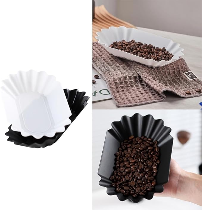 2 Pack Coffee Scale Weight Boats Coffee Bean Weighing Tray Roast Whole Beans Pans Weighing Dishes for Food Kitchen Scale Rechargeable Espresso Scales Espresso Machine Cold Brew Maker
