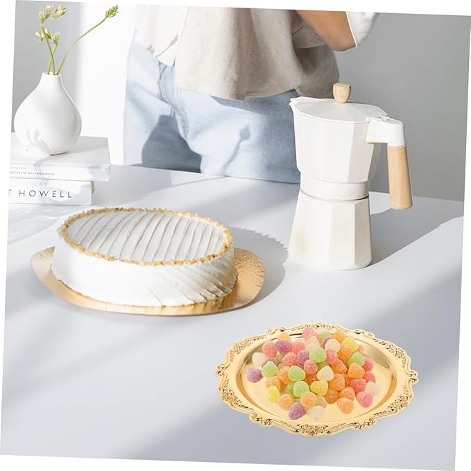 LIFKOME Decorative Jewelry Plate Cupcake Tray Serving Dish Ring Dish Jewelry Holder Fruit