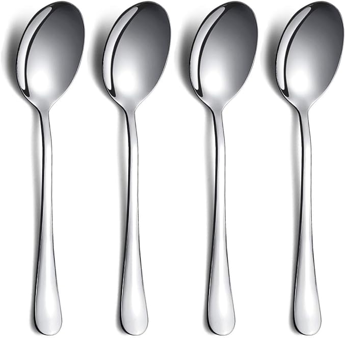 Serving Spoons 4 Pieces, Kyraton Serving Spoons, Include Solid Serving Spoon Stainless Steel Serving Utensils, Serving Set Packing of 4