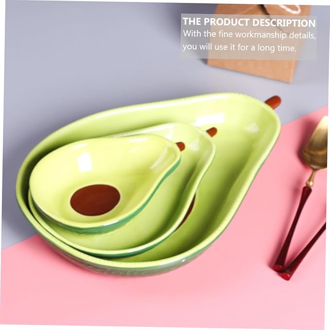 Avocado Shape Ceramic Plate Appetizer Plate Creative Ceramic Tableware