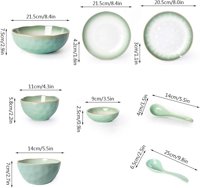 Ceramic Tableware Set, 46 Pieces Of 10-person Dinner Plates, Dishwasher And Microwave Safe, Family Gathering Tableware, Durable White Round Plates And Bowls (Blue)