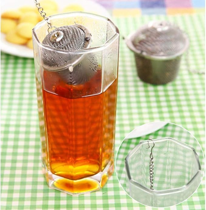 4 Size Stainless Steel Tea Strainer Infuser Tea ball Locking Ball Tea Spice Mesh Herbal Ball Cooking tools With Chain