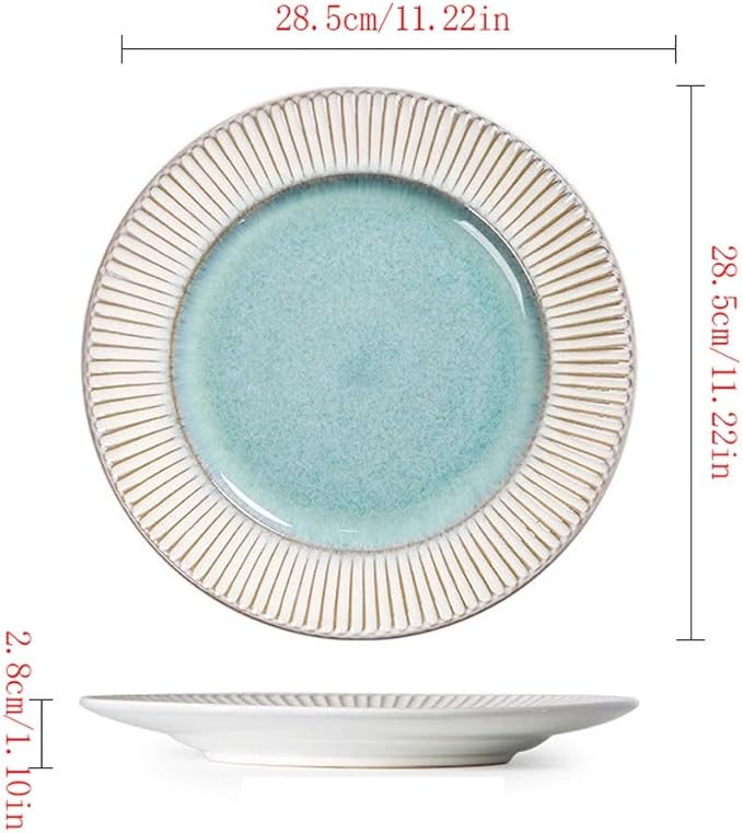 Dining Plates Simple And Creative Embossed Ceramic Western Steak Plate Tableware Dinner Plate