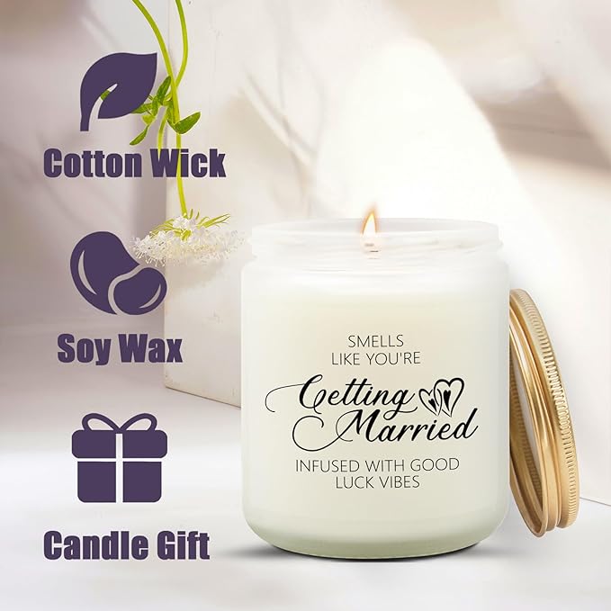 Wedding Gifts, Getting Married Candle, Mr and Mrs Gift, Engagement Gifts for Women Couples, Bridal Shower Gift for Bride Groom, Bride to Be, Smells Like You are Getting Married