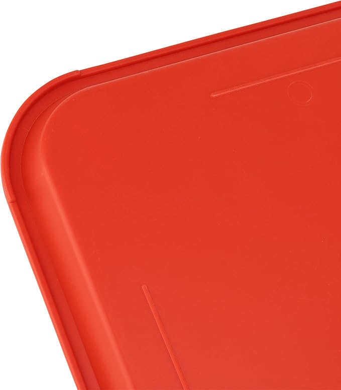 ZOENHOU 6 Pack 16 x 12 Inch Plastic Fast Food Tray,Rectangular Plastic Cafeteria Trays Serving Trays for Serving Food, Orange