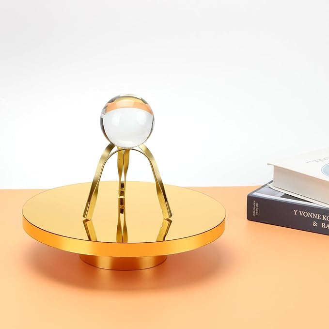 11.8''Gold Cake Stand, Round Dessert Table Display Holder, Acrylic Cake Tray Serving Platter for Party, Wedding, Birthday, Baby Shower, Anniversary