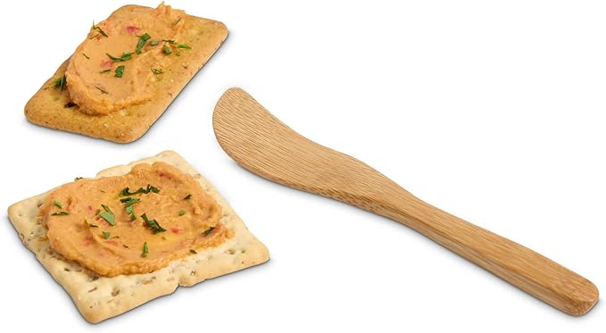 Maison du Fromage Reusable Charcuterie Serving Tools, Burnished Bamboo, 2 Sets of 6-Pieces