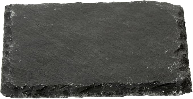 Restaurantware Square Slate Platter 10 Count 4 x 4 Inch Scratch-Resistant Slate Cheese Board Modern Serving Tray Black Rustic Design for Charcuterie and Appetizers