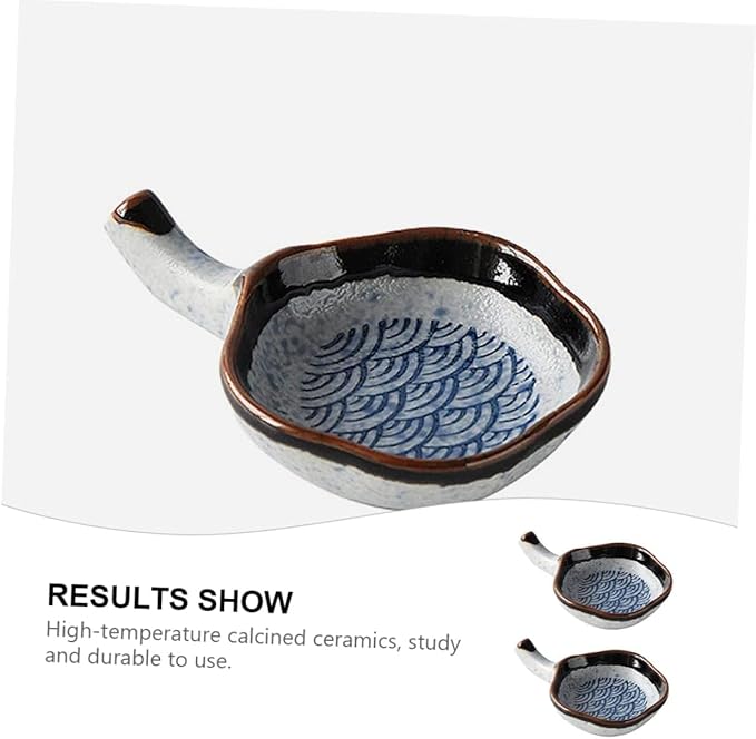 6 Pcs Japanese Dipping Dish Dessert Trays Vintage Tray Cutlery Tray Ceramic Chopsticks Rest Pottery Dip Bowls Ceramic Dip Bowls Appetizer Plates Flavor Dish Chopstick Rest