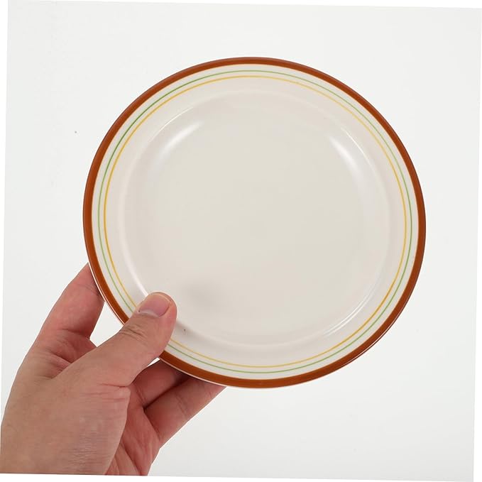 Veemoon European Style Ceramic Plate Dinner Serving Snack Cake Fruit Plate Easy Cleaning Storage