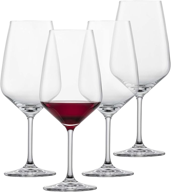SCHOTT ZWIESEL Tulip Bordeaux Red Wine Glass (Set of 4), Bordeaux Glasses for Red Wine, Dishwasher-Safe Tritan Crystal Glasses, Made in Germany (22 Ounce)