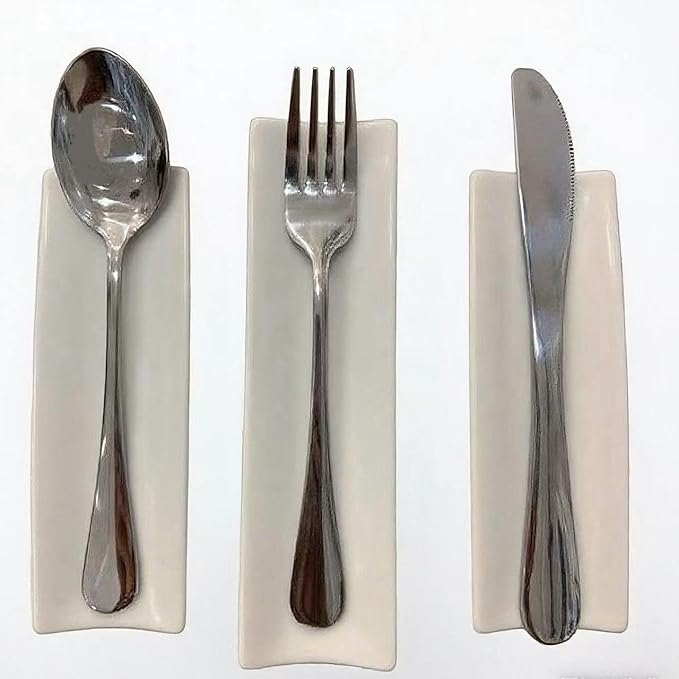 Silverware Set, Fork and Spoon Set for Camping, Picnic, Gadgets, Black Food Grade Flatware Cutlery Set for Home Kitchen Restaurant, Stainless Steel Knives Spoon Forks Set for Home