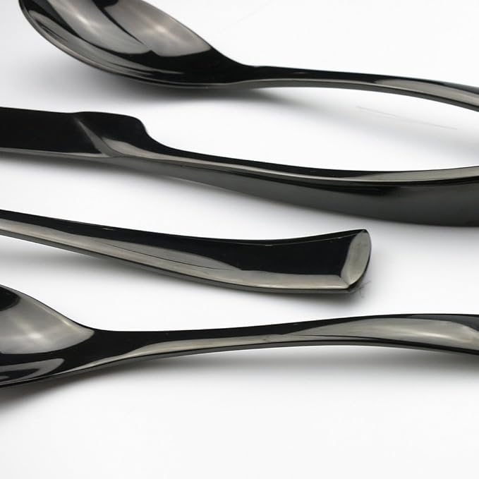 Luxury 4-Piece 18/10 Stainless Steel Flatware Set, Mirror Polishing Silver