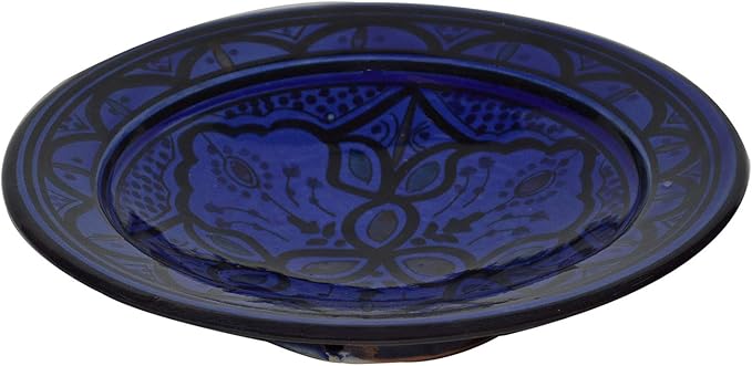 Ceramic Plates Moroccan Handmade Appetizer Tapas Serving Decorative 8 inches Round