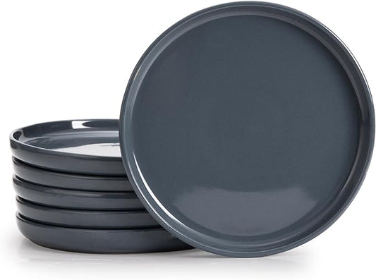 Cutiset 8in Dinner Plate, Set of 6 (Blue, 8in)