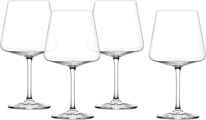 Schott Zwiesel MioVino German Made Crystal Glass, 23 Oz. Burgundy (Set of 4), Clear