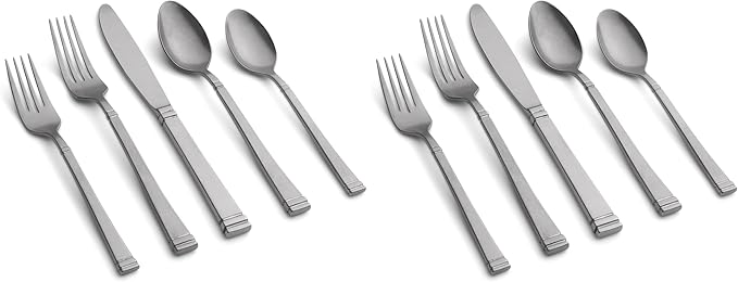 Cambridge Rumble Riley Piece Flatware Set, 20 Count (Pack of 2)