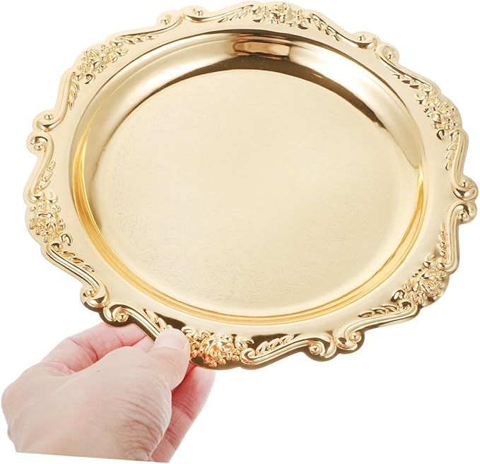 LIFKOME Decorative Jewelry Plate Cupcake Tray Serving Dish Ring Dish Jewelry Holder Fruit