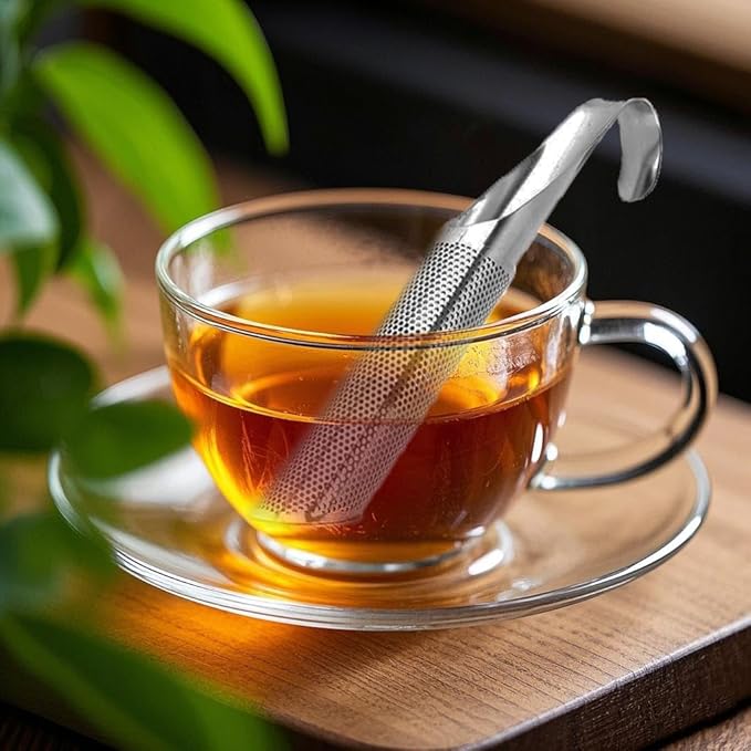 Stainless Steel Tea Diffuser & Creative Pipe-shaped Infuser with Hanging Hook, Tea Interval Diffuser for Loose Tea, Coffee (1)