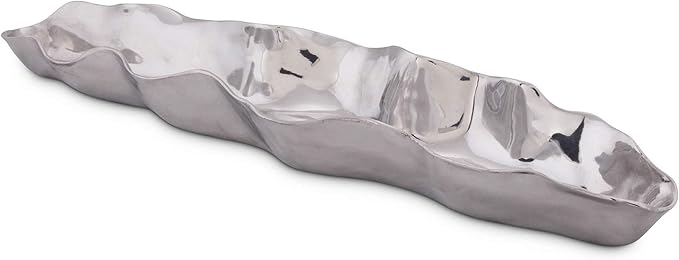 Arthur Court Carmel Collection Signature Aluminum Baguette Bread Tray 24 inch Long x 6 inch Wide
