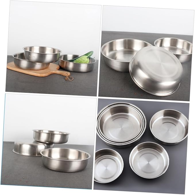 PRETYZOOM Stainless Steel Serving Tray Food Plate for Pasta Fruit and Meat Lightweight Design for Easy Handling for Parties and Family Gatherings