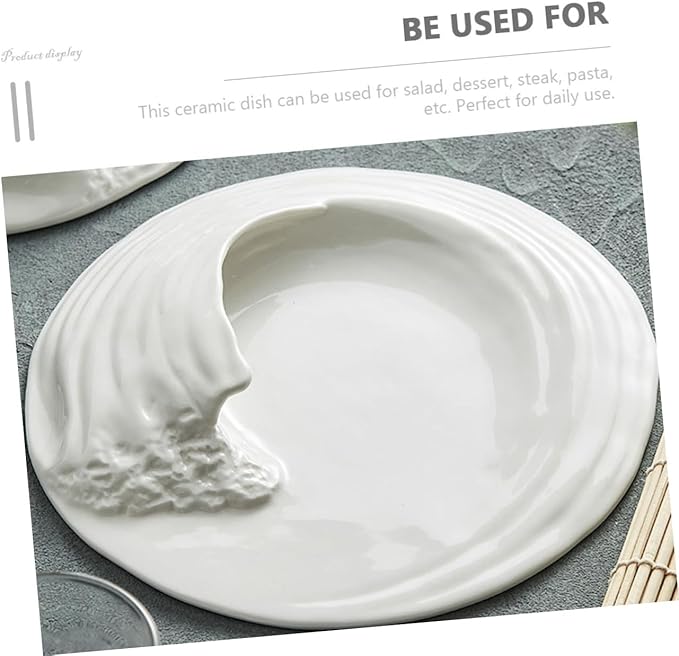 Ceramic Serving Plate for Appetizers and Cold Dishes Unique Pattern -inch Porcelain Dish for Parties and Home Use